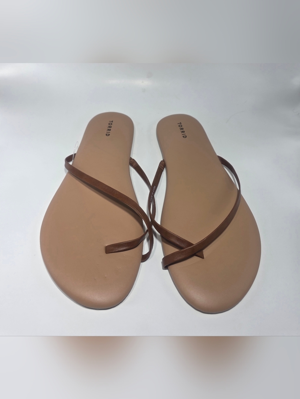 Torrid Women’s Brown Minimal Strap Sandals Size 12W Wide NWT Flat Slide - Picture 4 of 7